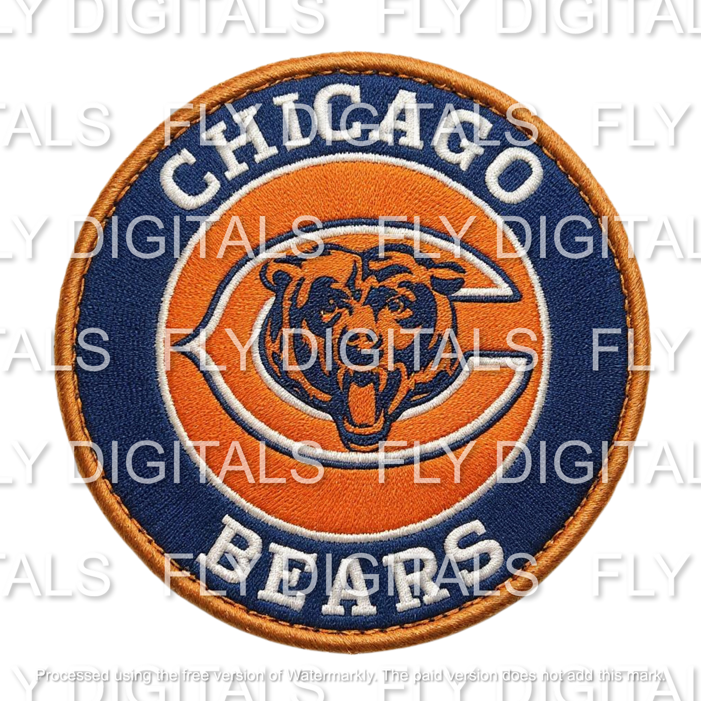 Football Embroidery Effect Digital Download