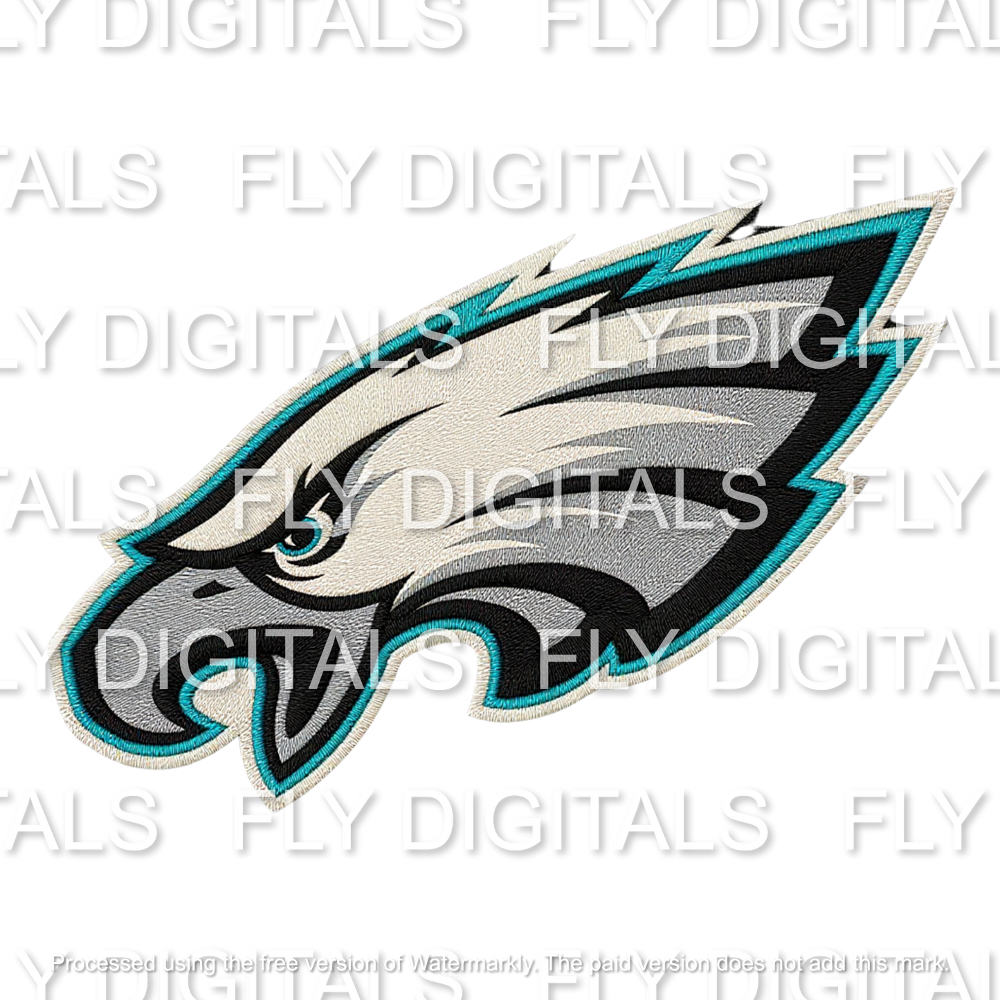 Football Embroidery Effect Digital Download