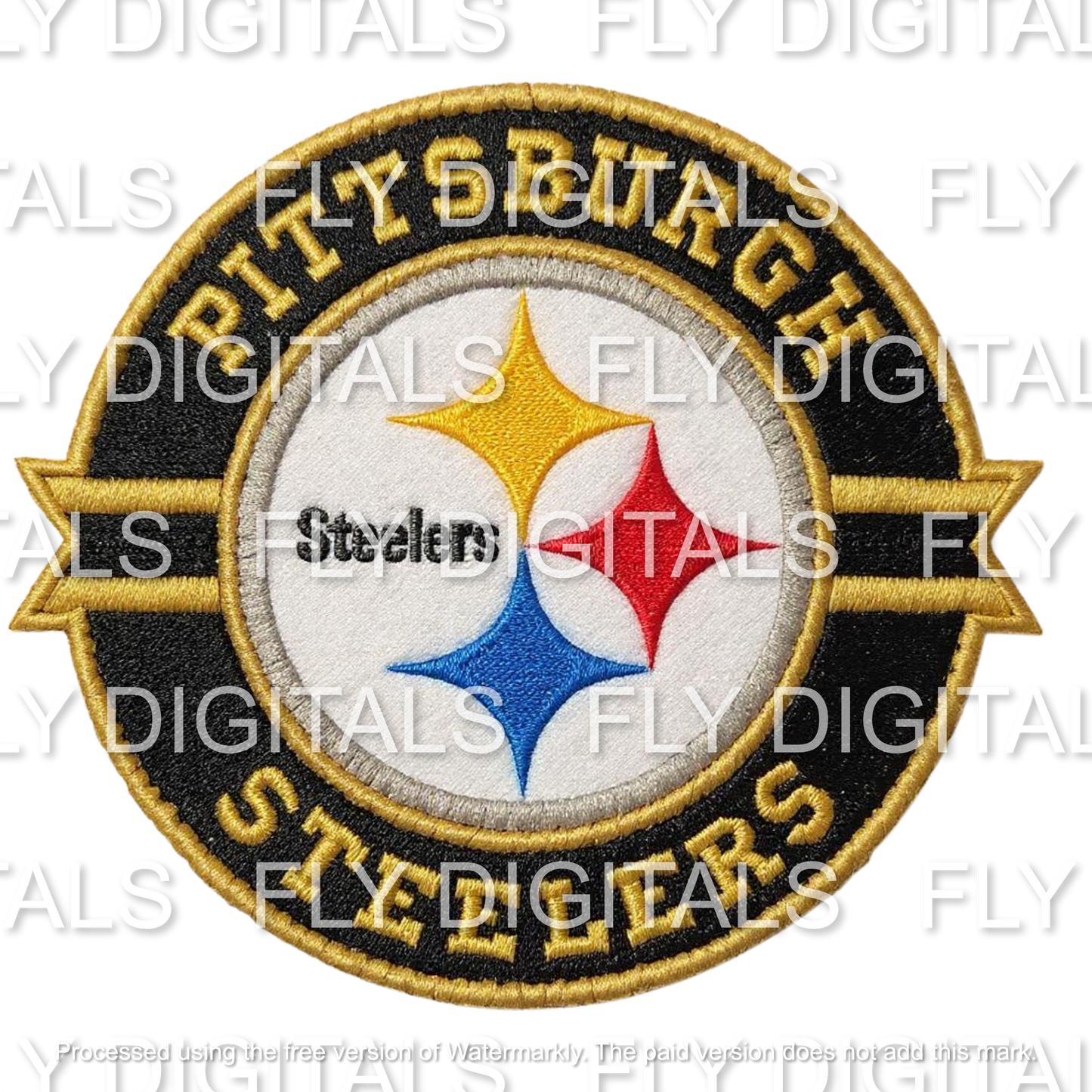 Football Embroidery Effect Digital Download