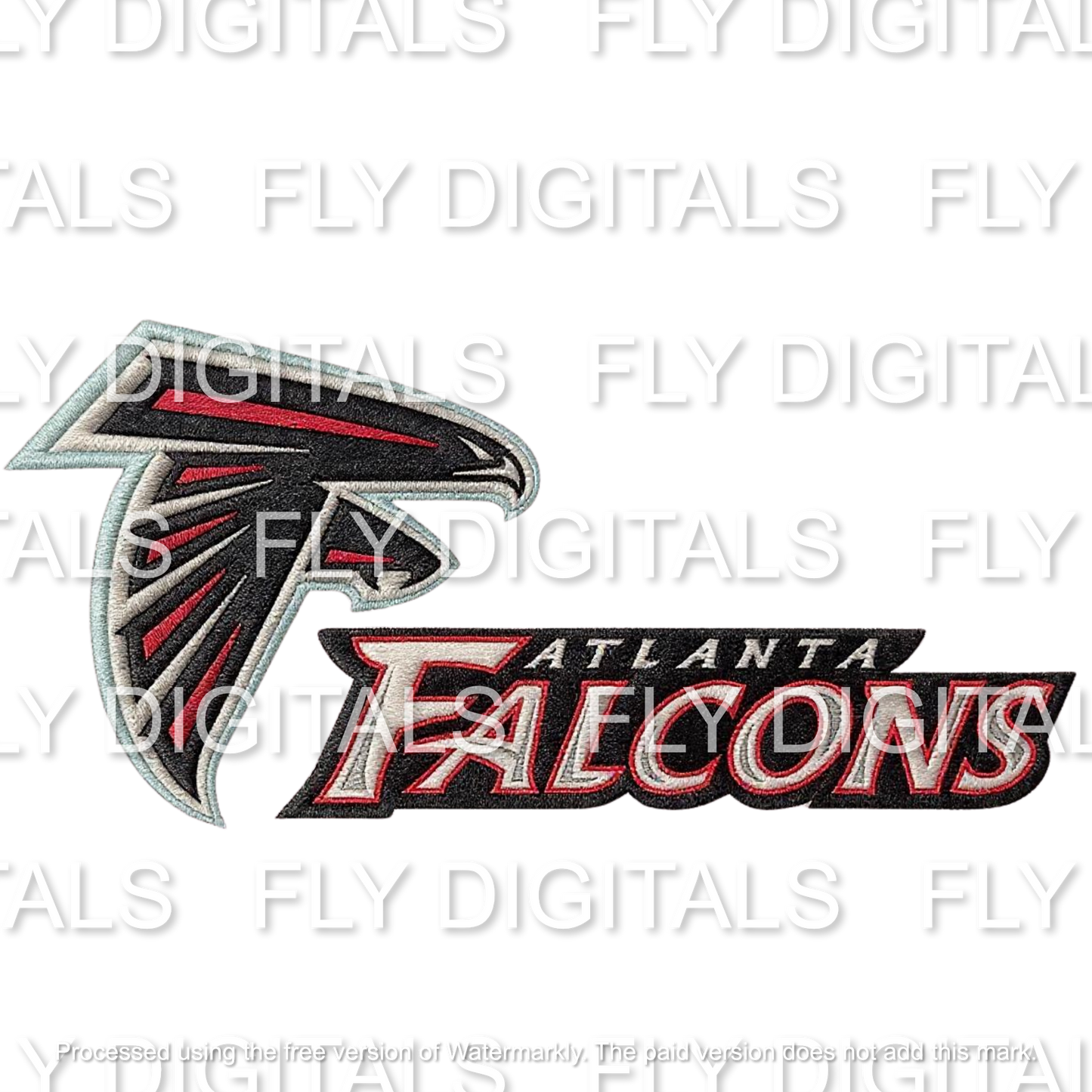 Football Embroidery Effect Digital Download