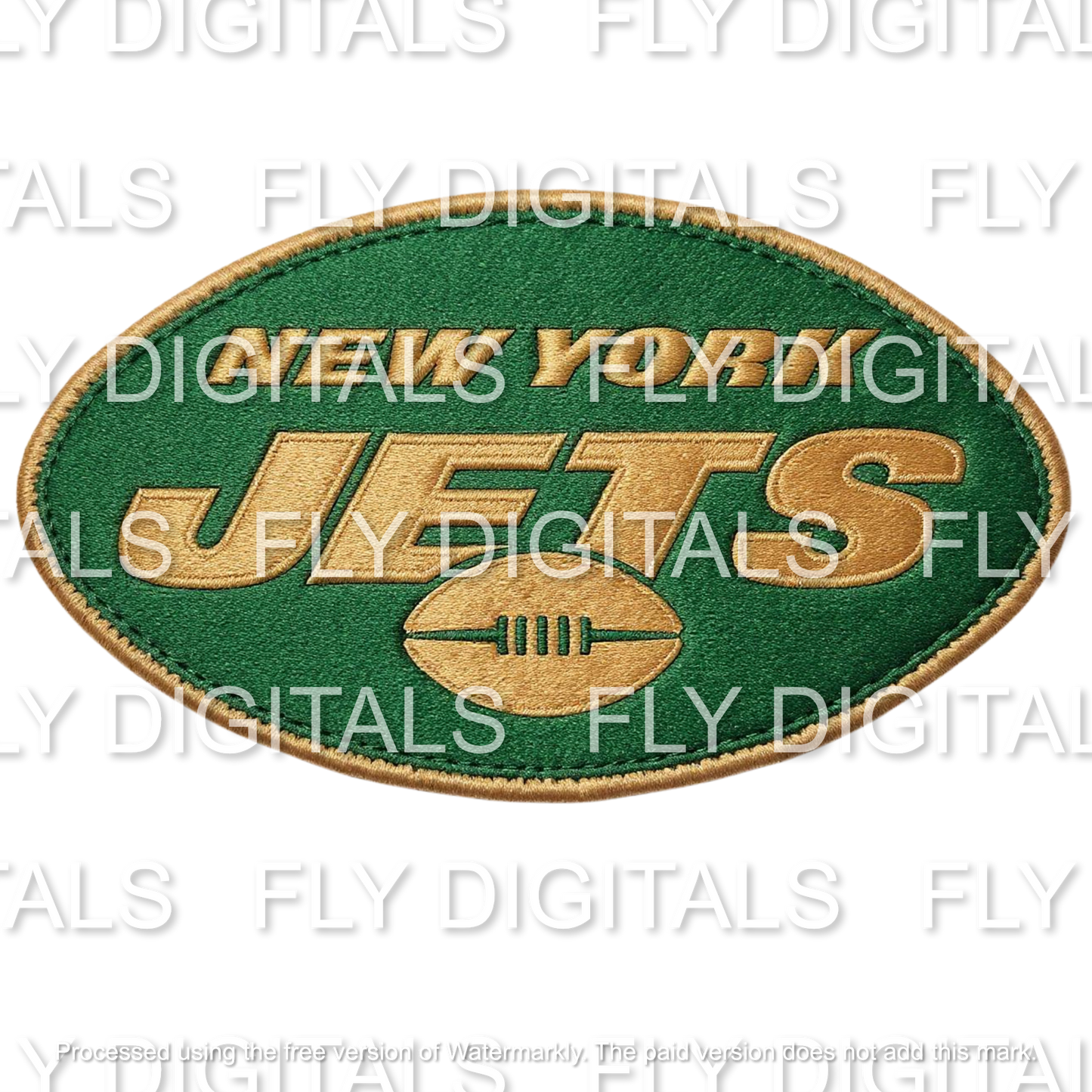Football Embroidery Effect Digital Download