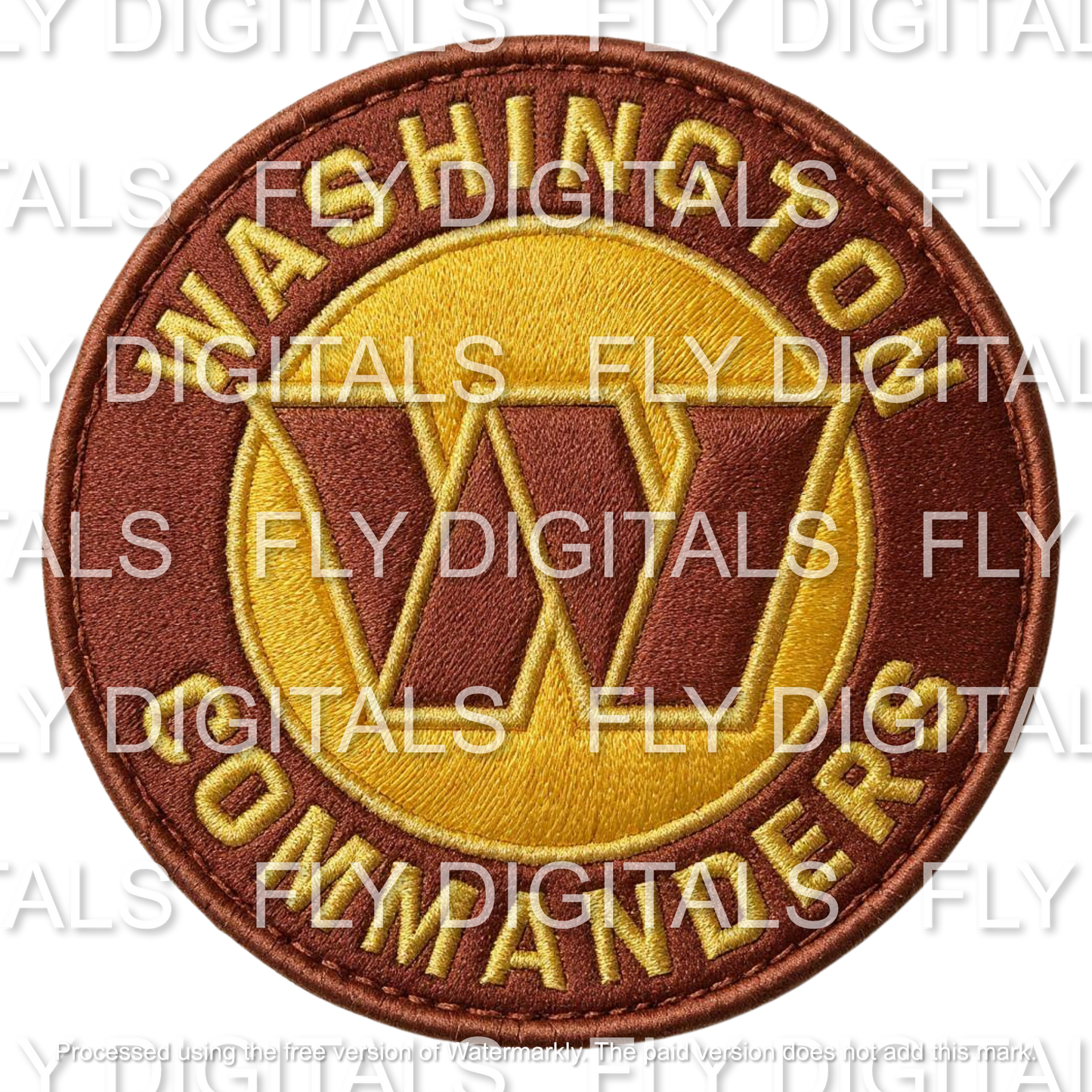 Football Embroidery Effect Digital Download