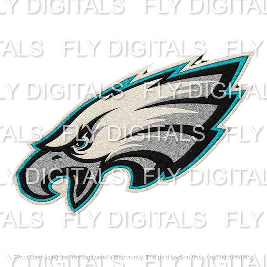 Football Embroidery Effect Digital Download