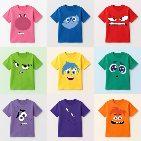Inside Out Emotions PNG & JPEG Faces – Halloween Group Shirt Digital Download
